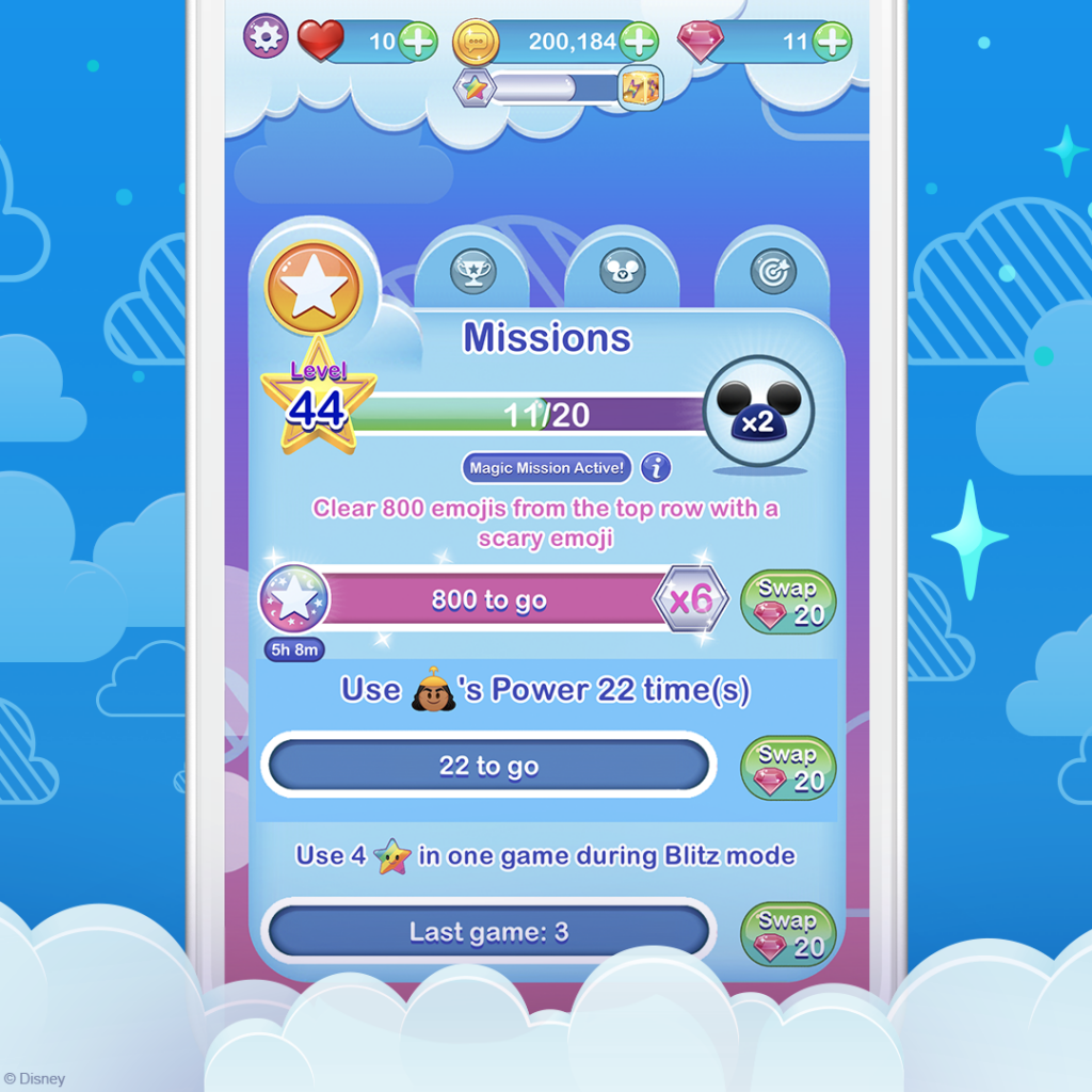 Disney Emoji Blitz Missions and Levels - Magic Missions