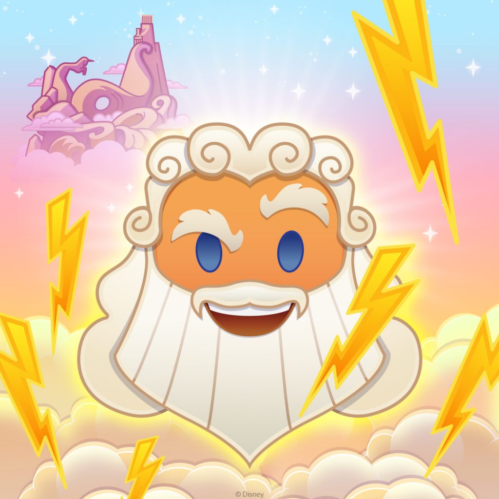 Zeus, Rainbow Emoji, Disney Emoji Blitz