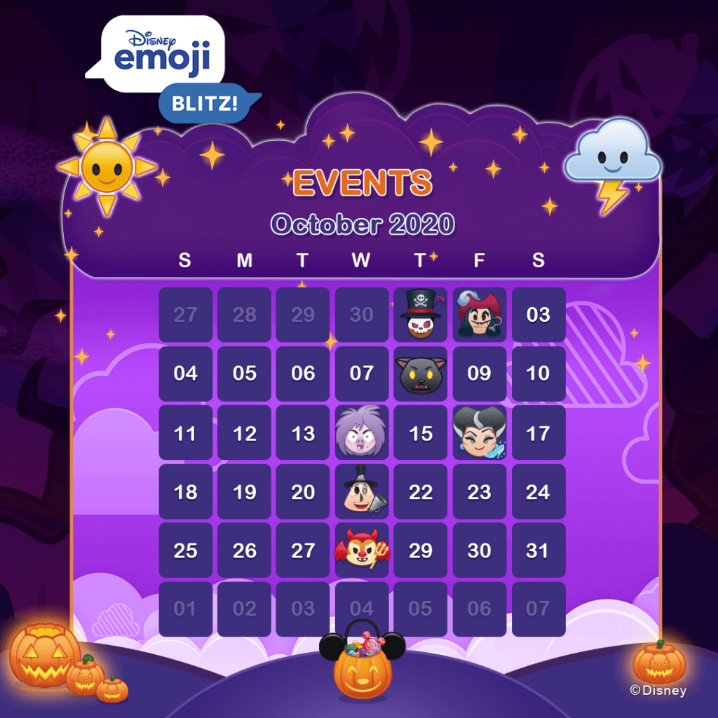 Disney Emoji Blitz Update - October 2020 - Event Calendar