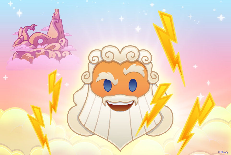 Zeus, Rainbow Emoji, Disney Emoji Blitz