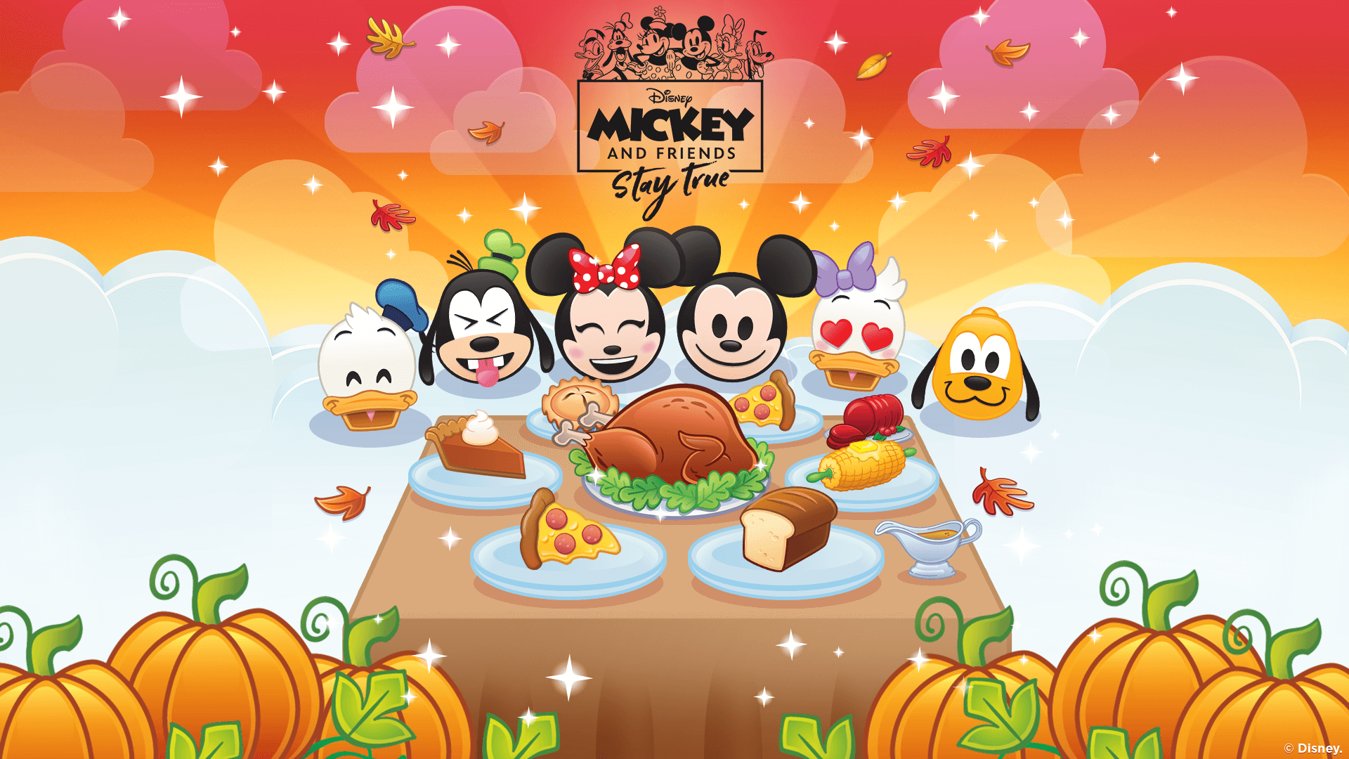 Mickey and Friends(giving) in Disney Emoji Blitz